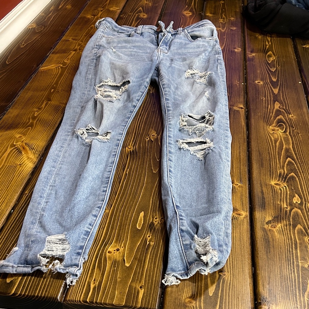 Distressed Blue Jeans for Women